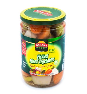 Mixed Pickles in glass "BARAKA" 660 g x 12